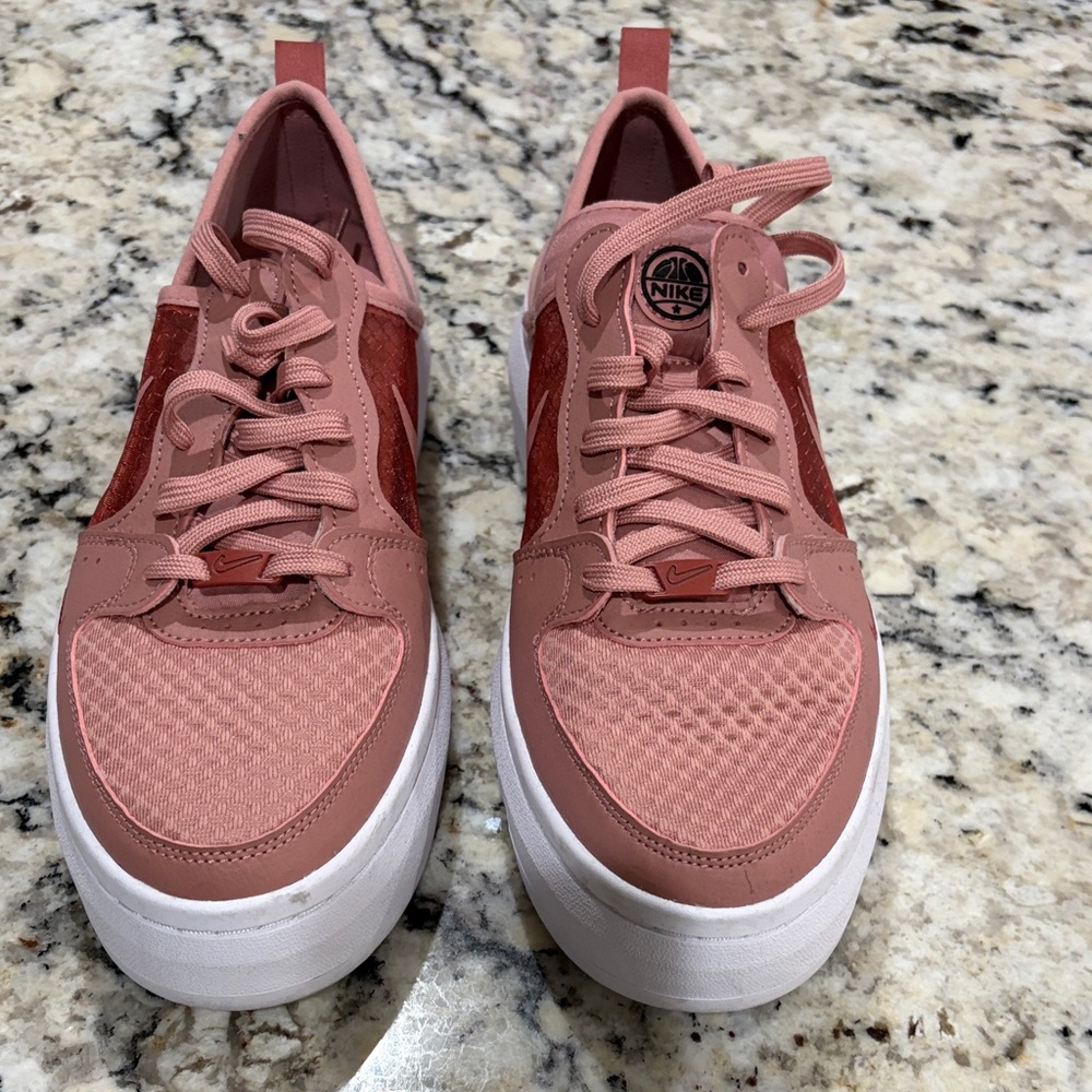 Nike Court Vision Alta Women’s Sz10 Dusty Rose & Coral Low-Top Sneakers